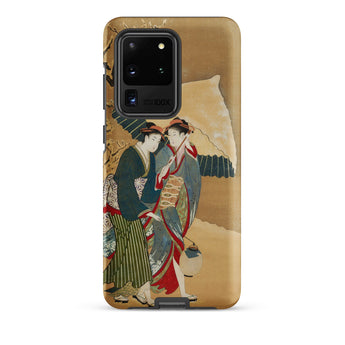 Japanese Women in Snow - Shunman Samsung Case, Galaxy S20 Ultra / Matte, Phone Case Japanese Ukiyo-e Style Painting Two Women