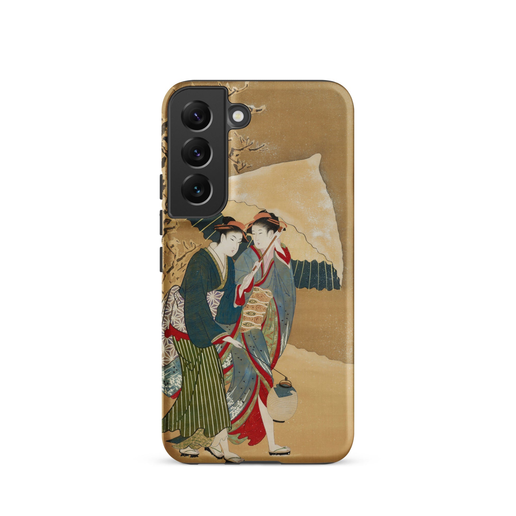 Japanese Women in Snow Shunman Samsung Case, Galaxy S22 / Matte, Smartphone Case Traditional Japanese Art Design
