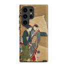 Japanese Women in Snow Shunman Samsung Case, Galaxy S24 Ultra / Matte, Smartphone Case Traditional Japanese Art Design Two Women