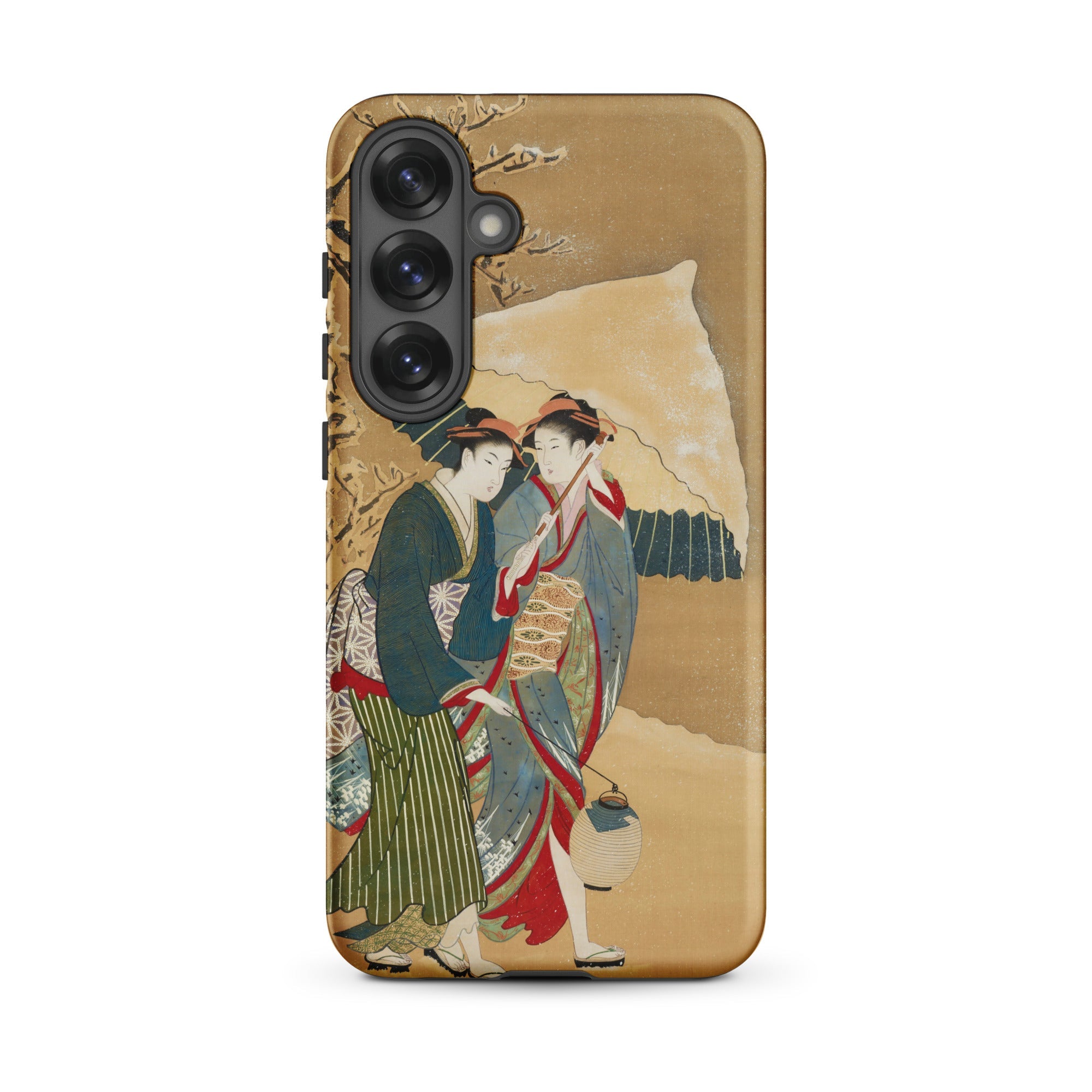 Japanese Women in Snow Shunman Samsung Case, Galaxy S25 Plus / Matte, Phone Case Traditional Japanese Painting Two Women Kimonos