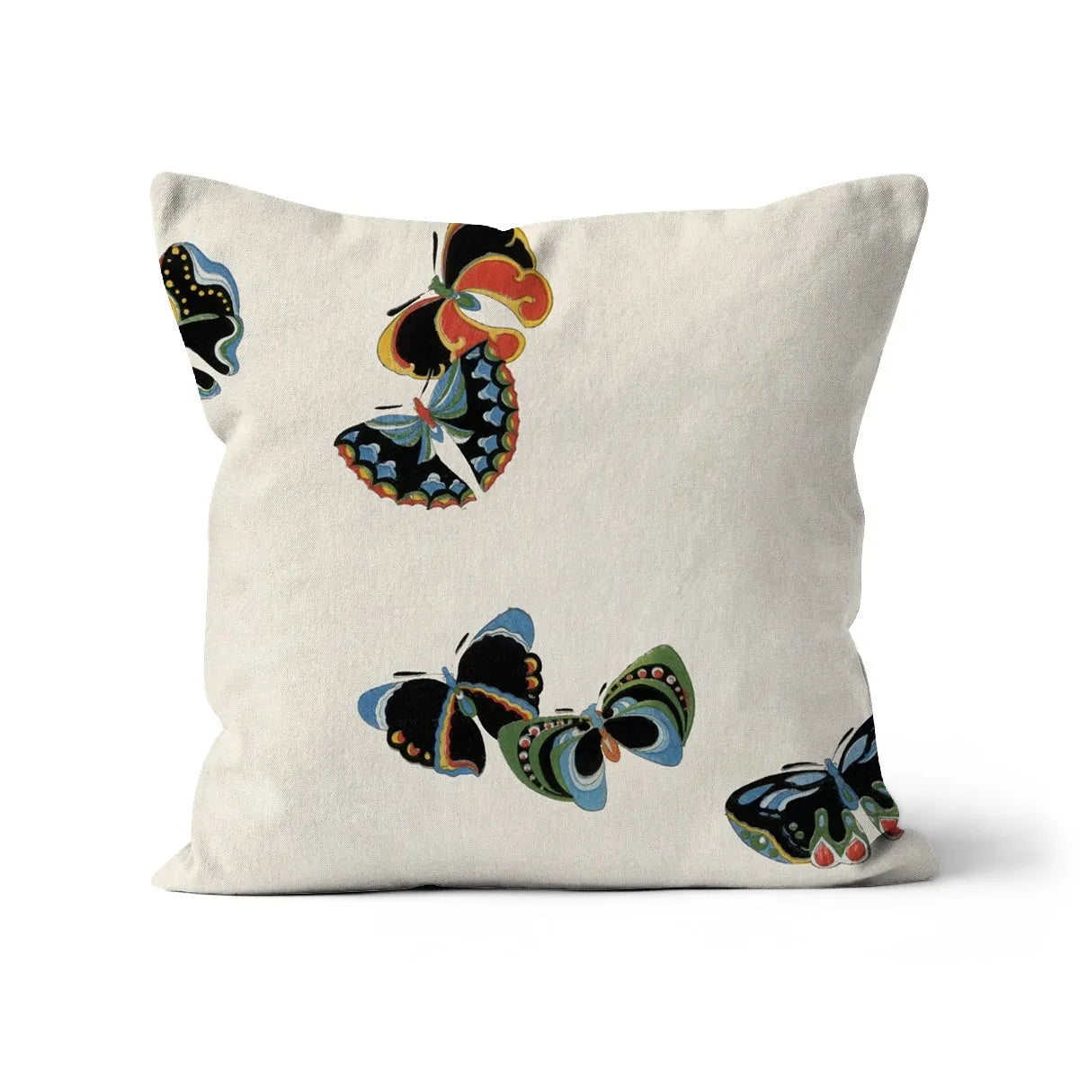 Japanese Woodblock Butterflies - Kamisaka Sekka Cushion - Throw Pillows - Aesthetic Art