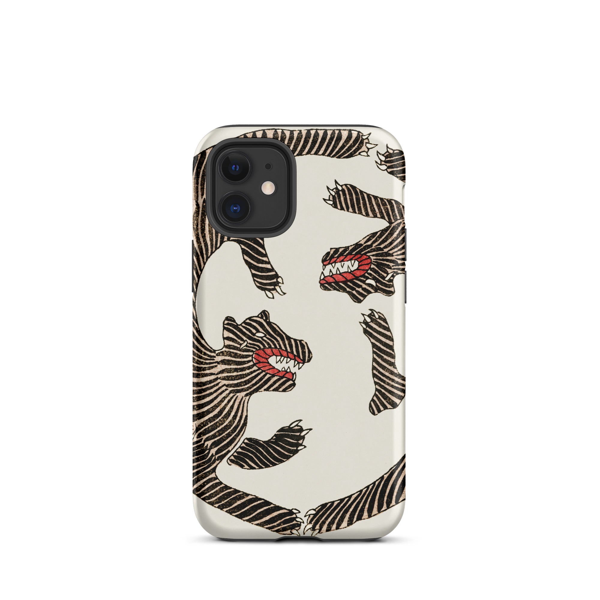 Japanese Woodblock Tiger Taguchi Tomoki Iphone Case, 12 Mini / Matte, Tiger Striped Phone Case