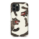 Japanese Woodblock Tiger - Taguchi Tomoki Iphone Case, 12 Pro / Matte, Phone Case Zebra-inspired Pattern Stylized Striped Creatures Red