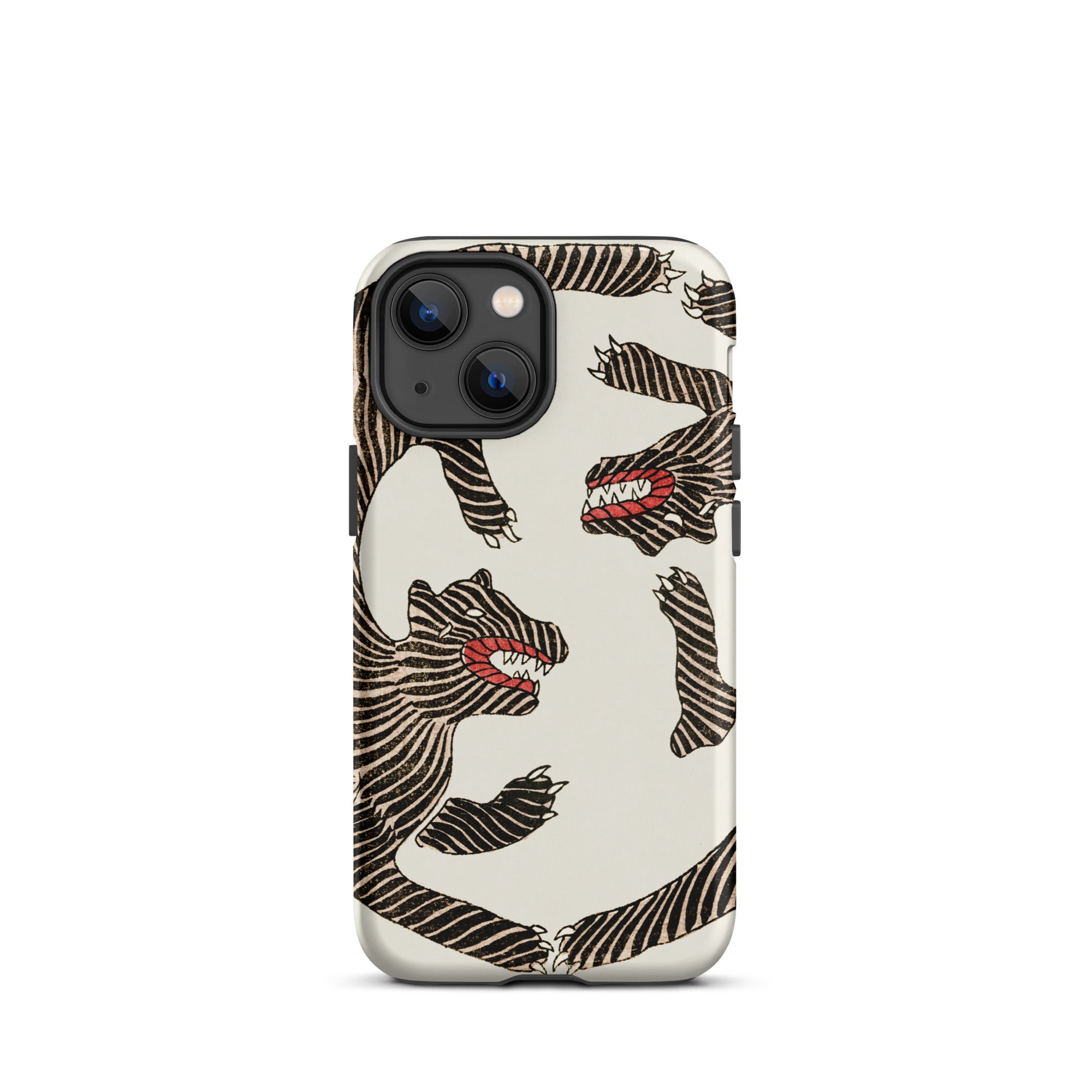 Japanese Woodblock Tiger Taguchi Tomoki Iphone Case, 13 Mini / Matte, Iphone Case Tiger Stripe Design