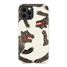 Japanese Woodblock Tiger - Taguchi Tomoki Iphone Case, 13 Pro / Matte, Iphone Case Zebra-inspired Pattern Stylized Zebra Heads Red