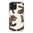 Japanese Woodblock Tiger - Taguchi Tomoki Iphone Case, 13 Pro Max / Matte, Phone Case Zebra-inspired Pattern Stylized Zebra Heads Red