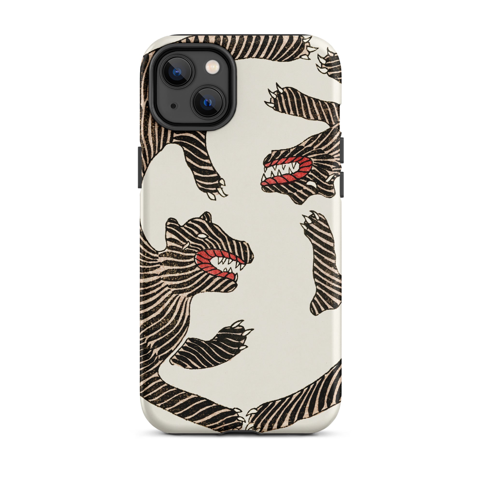 Japanese Woodblock Tiger Taguchi Tomoki Iphone Case, 14 Plus / Matte, Iphone Case Tiger Pattern
