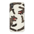Japanese Woodblock Tiger Taguchi Tomoki Iphone Case, x / Matte, Phone Case Pattern Stylized Zebra Like Creatures Red Mouths