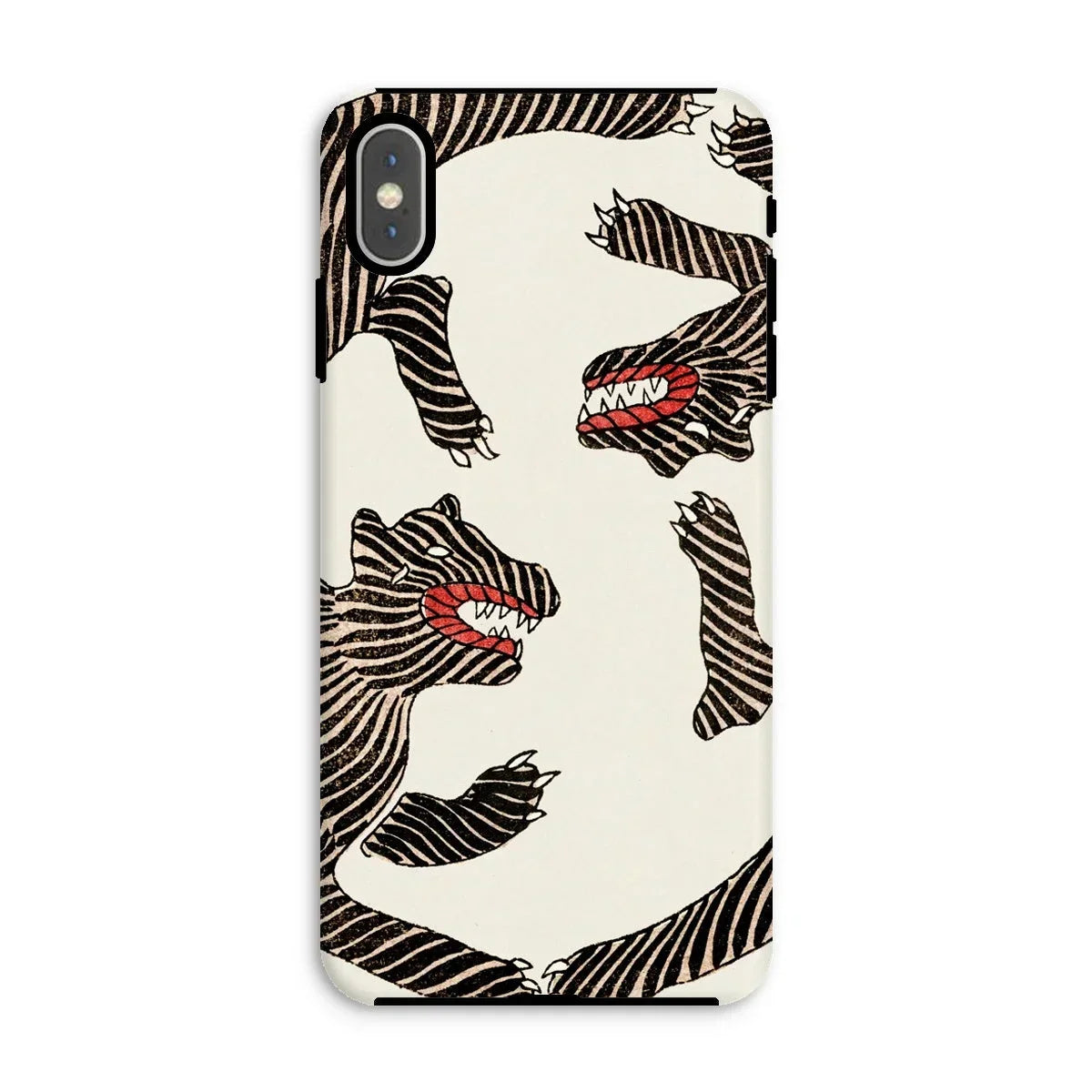 Japanese Woodblock Tiger - Taguchi Tomoki Iphone Case, Xs Max / Matte, Phone Case Zebra-inspired Pattern Red Mouths Sharp Teeth