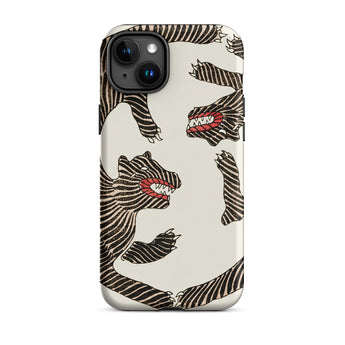 Japanese Woodblock Tiger - Taguchi Tomoki Phone Case Iphone 15 Plus / Matte Phone Case Tiger Pattern Taguchi Tomoki, Japanese Woodblock