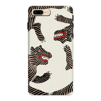 Japanese Woodblock Tiger - Taguchi Tomoki Phone Case Iphone 8 Plus / Matte Phone Case Pattern Striped Toothy Creatures Eels Sea Taguchi