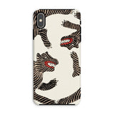Japanese Woodblock Tiger - Taguchi Tomoki Phone Case Iphone Xs Max / Matte Phone Case Zebra-inspired Pattern Red Mouths Sharp Teeth Taguchi