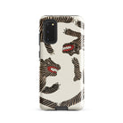 Japanese Woodblock Tiger Taguchi Tomoki Samsung Case, Galaxy S20 / Gloss, White Phone Case Black Tiger Stripes Red Mouths