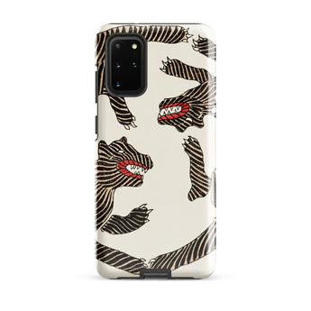 Japanese Woodblock Tiger - Taguchi Tomoki Samsung Case, Galaxy S20 Plus / Gloss, Phone Case Pattern Stylized Black White Striped Creatures