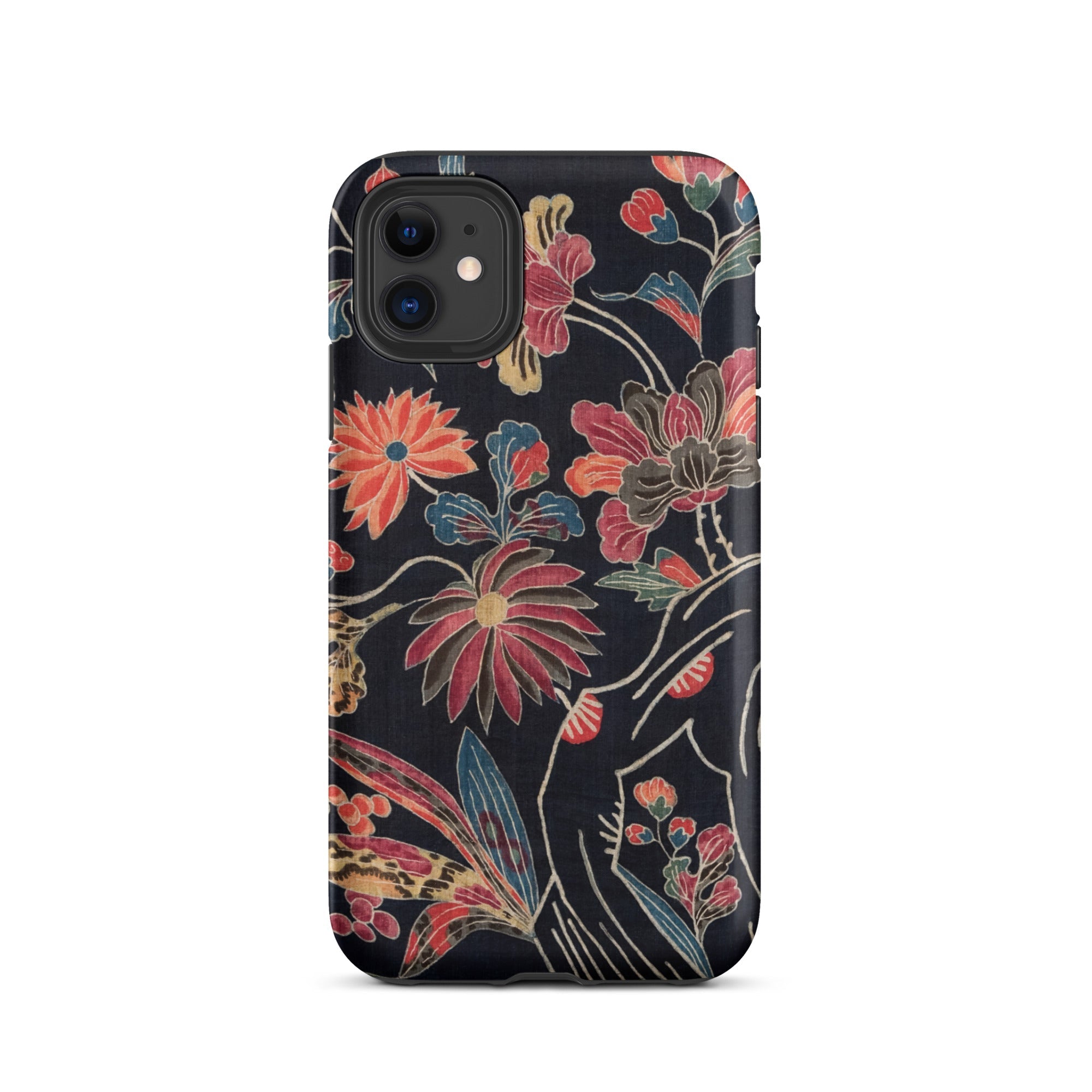 Japanese Wrapping Cloth (uchikui) Textile Iphone Case, 11 / Matte, Floral Patterned Phone Case