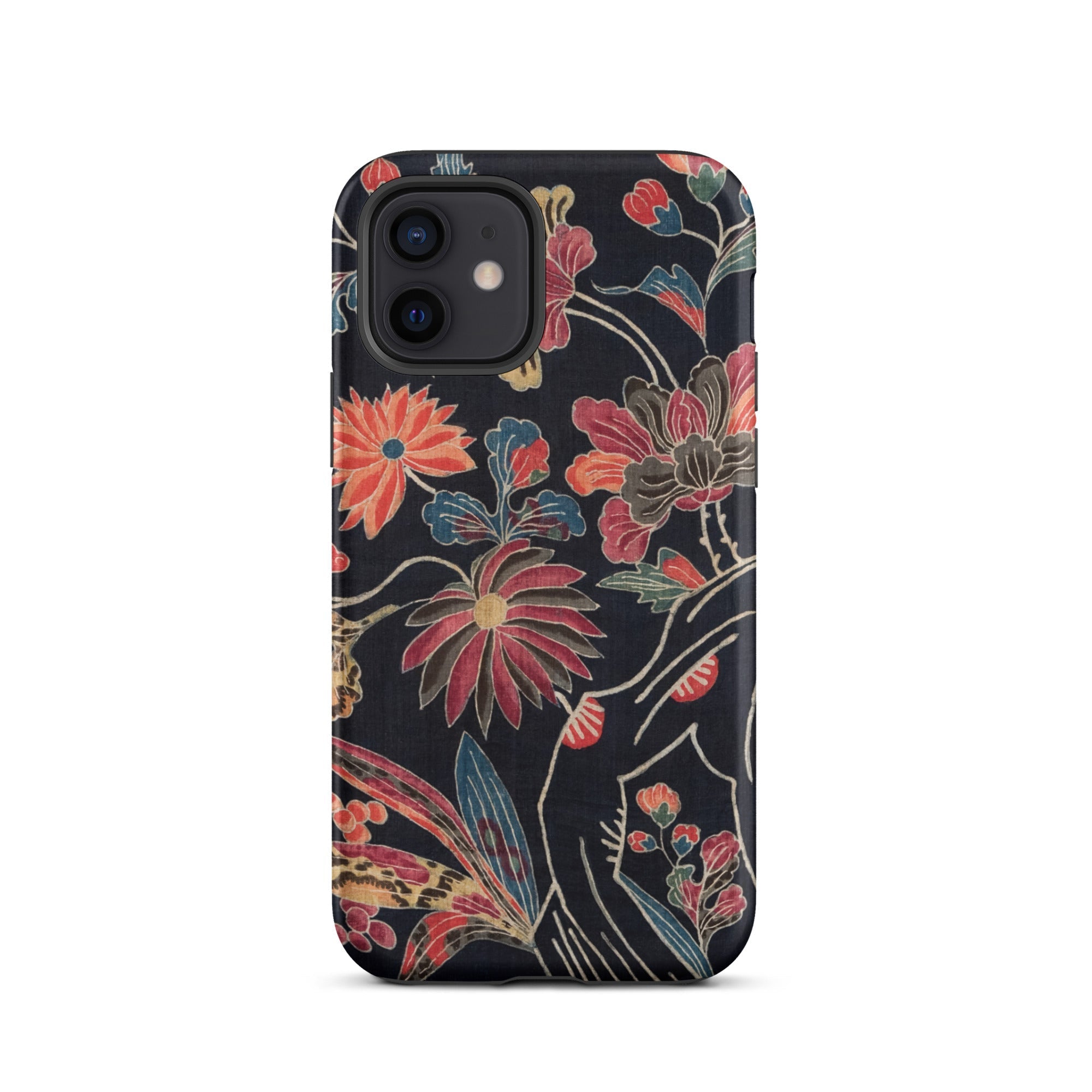 Japanese Wrapping Cloth (uchikui) Textile Iphone Case, 12 / Matte, Floral Patterned Phone Case