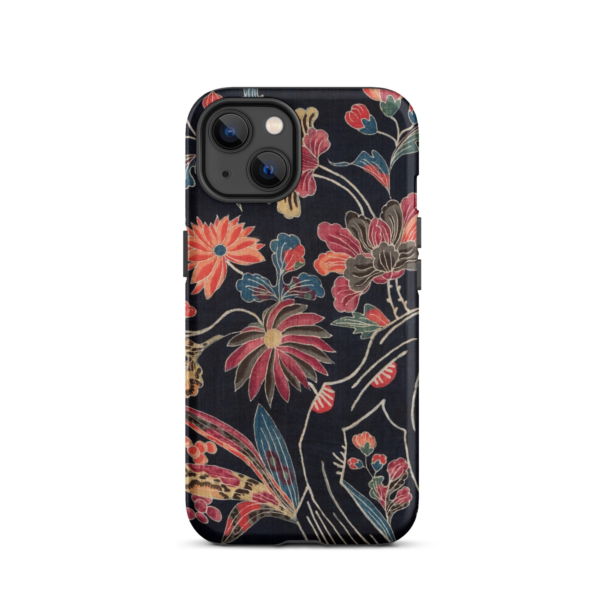 Japanese Wrapping Cloth (uchikui) Textile Iphone Case, 13 / Matte, Floral Patterned Phone Case