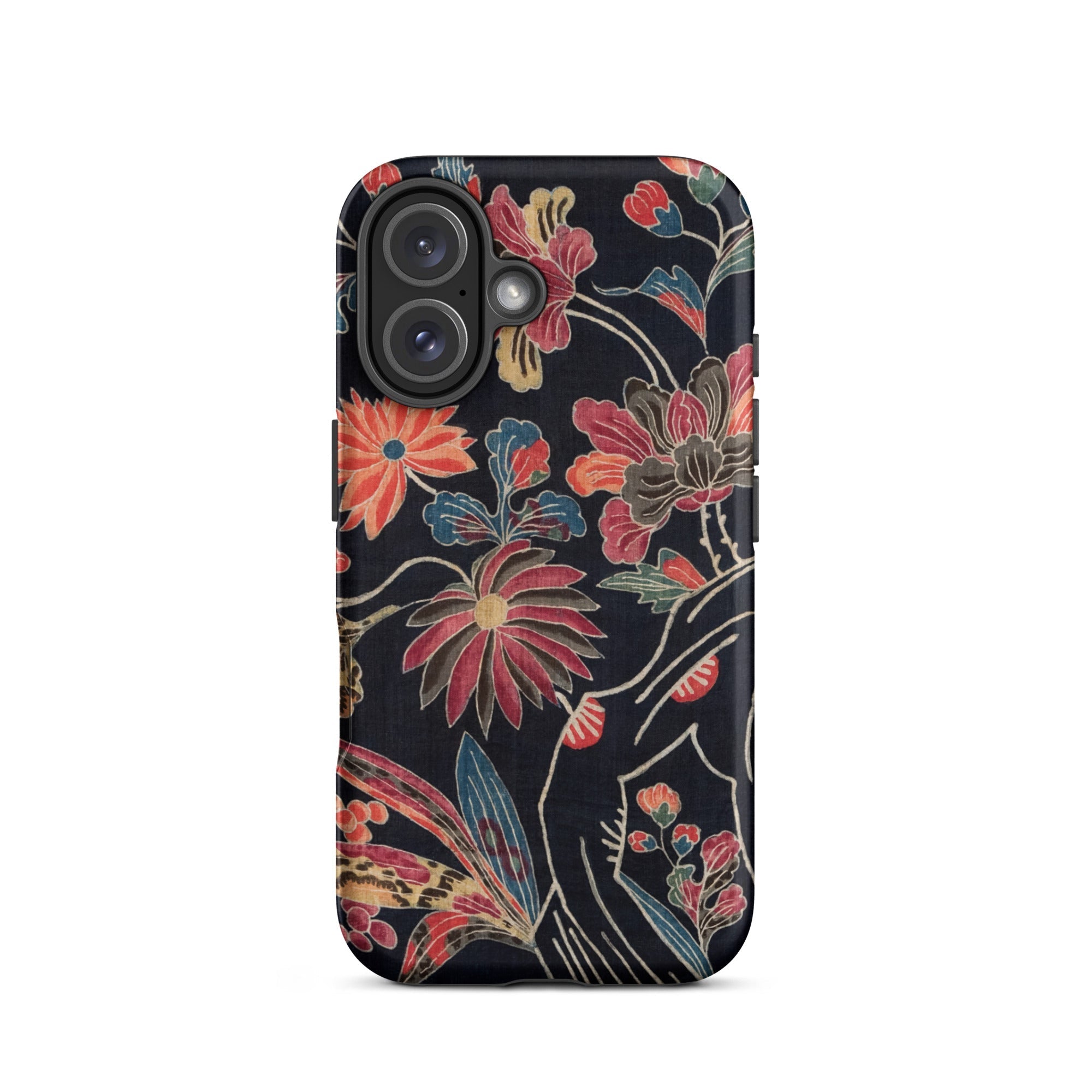 Japanese Wrapping Cloth (uchikui) Textile Iphone Case, 16 / Matte, Floral Patterned Phone Case