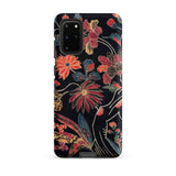 Japanese Wrapping Cloth (uchikui) - Textile Phone Case Samsung Galaxy S20 Plus / Matte Vibrant Floral-patterned Bold Red Orange Blue Early