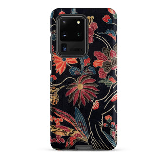 Japanese Wrapping Cloth (uchikui) - Textile Samsung Case, Galaxy S20 Ultra / Matte, Floral-patterned Smartphone Case