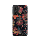 Japanese Wrapping Cloth (uchikui) - Textile Samsung Case, Galaxy S21 / Matte, Floral Patterned Phone Case