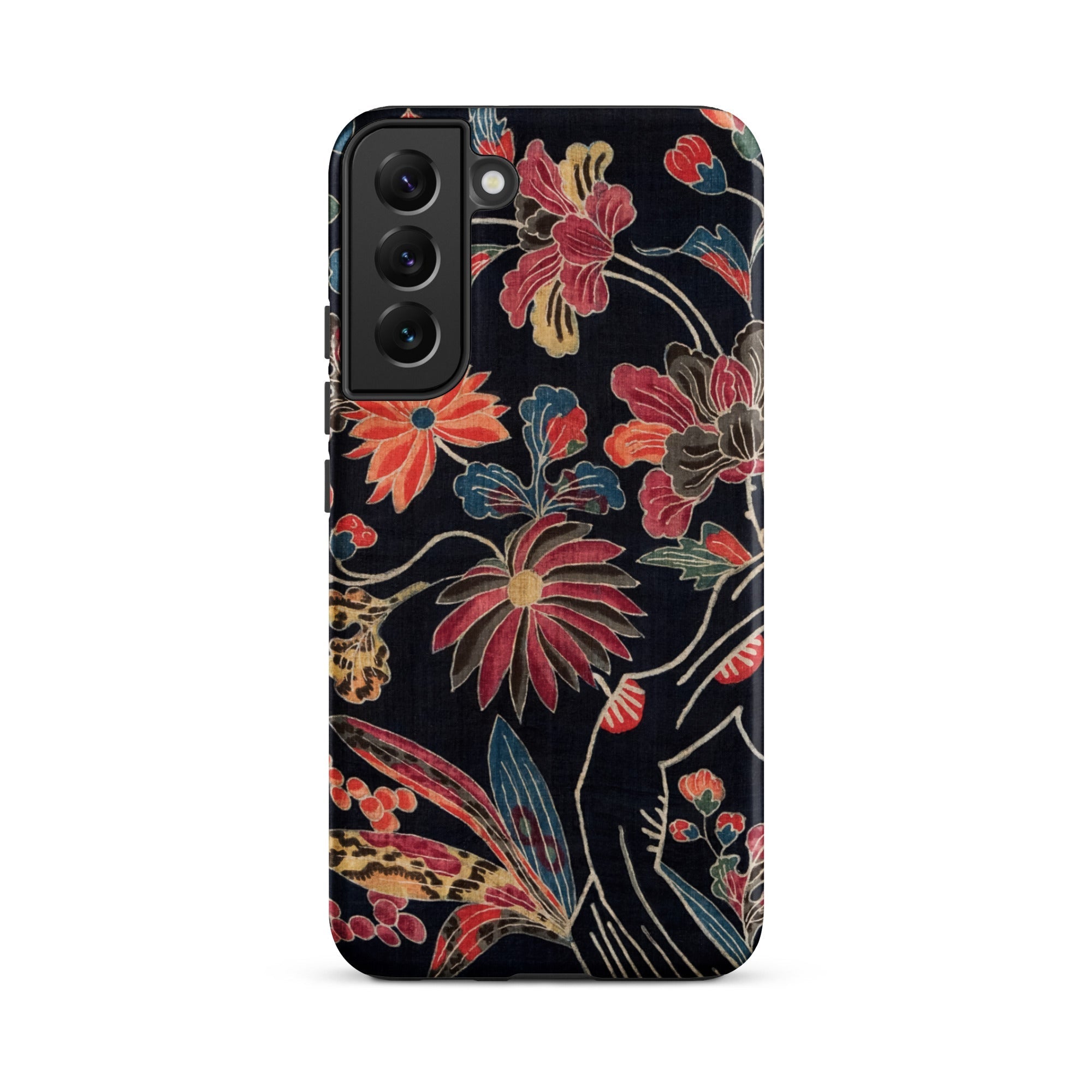 Japanese Wrapping Cloth (uchikui) Textile Samsung Case, Galaxy S22 Plus / Matte, Floral Patterned Phone Case