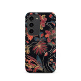 Japanese Wrapping Cloth (uchikui) - Textile Samsung Case, Galaxy S23 / Matte, Floral Patterned Phone Case