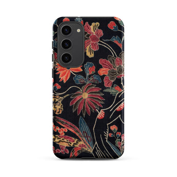 Japanese Wrapping Cloth (uchikui) - Textile Samsung Case, Galaxy S23 Plus / Matte, Floral Patterned Phone Case