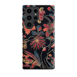 Japanese Wrapping Cloth (uchikui) - Textile Samsung Case, Galaxy S23 Ultra / Matte, Floral Patterned Phone Case