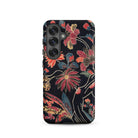 Japanese Wrapping Cloth (uchikui) Textile Samsung Case, Galaxy S25 / Matte, Floral Patterned Phone Case
