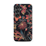 Japanese Wrapping Cloth (uchikui) - Textile Samsung Case, Galaxy S25 Plus / Matte, Floral-patterned Smartphone Case