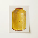 Jar - Yolande Delasser Golden Ceramic Art Print / Canvas, 12x16’’ / 31x41cm / Unframed / no Border, Posters Prints & Visual Artwork, Toby