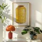 Jar - Yolande Delasser Golden Ceramic Art Print Posters Prints & Visual Artwork