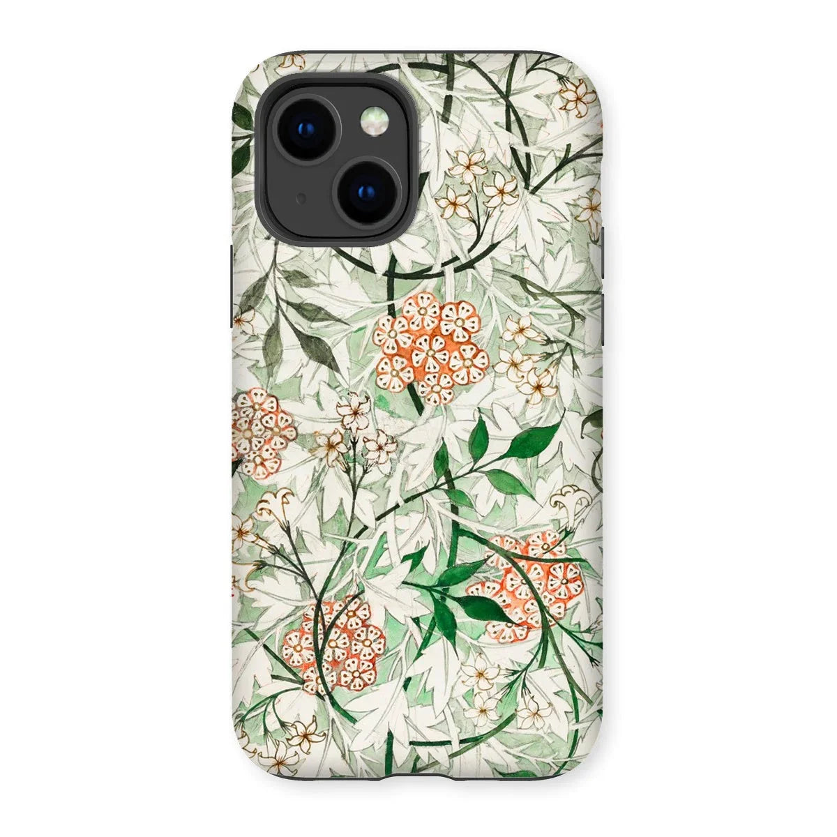Jasmine - William Morris British Floral Iphone Case, 14 / Matte, Floral-patterned Smartphone Case Dual-camera Cutout