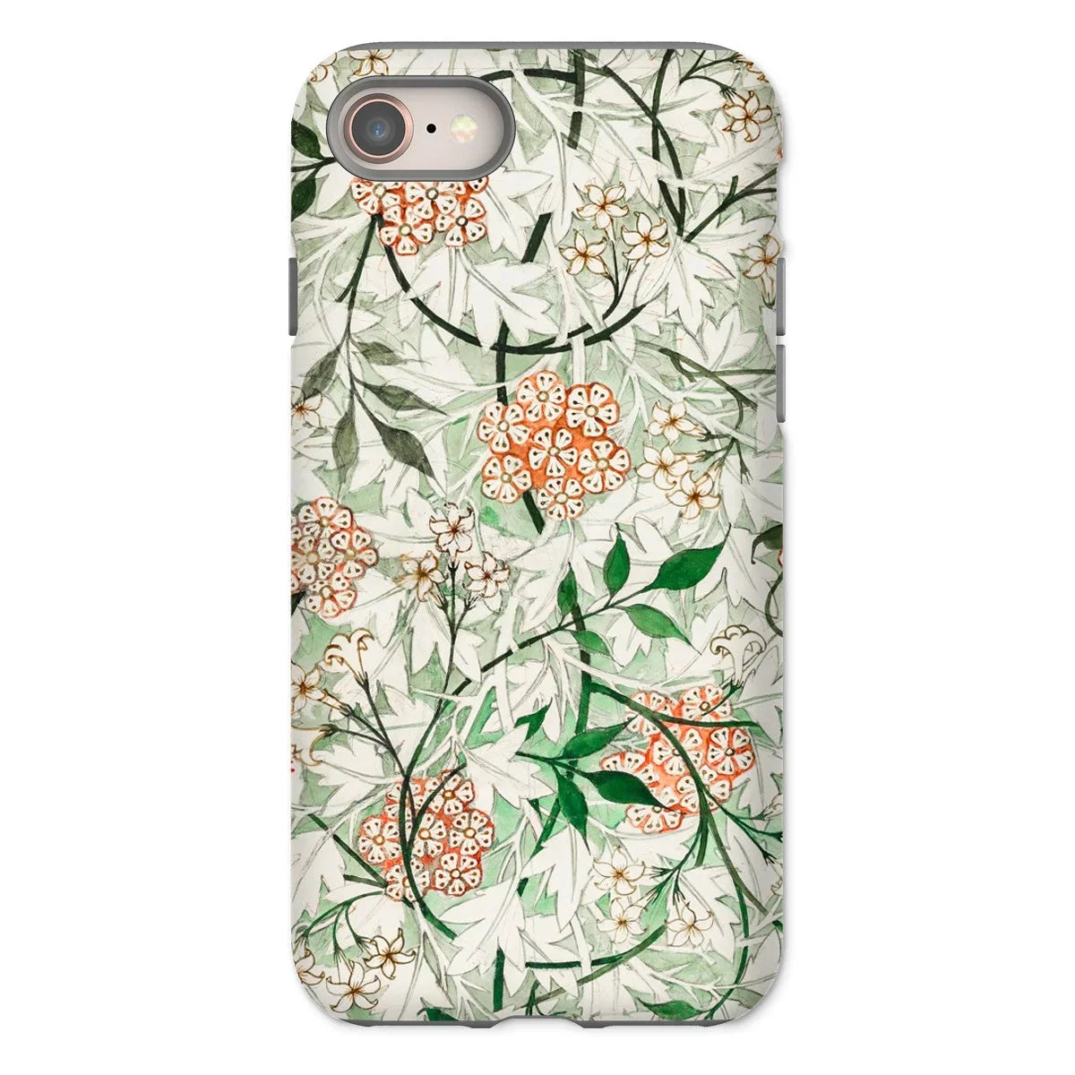 Jasmine - William Morris British Floral Iphone Case, 8 / Matte, Floral Patterned Phone Case Green Leaves Orange Blossoms