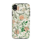 Jasmine - William Morris British Floral Iphone Case, Xr / Matte, Floral-patterned Smartphone Case Green Leaves Orange Blossoms