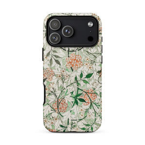 Jasmine - William Morris British Floral Phone Case Iphone 17 Pro Max / Matte Green Floral Iphone 12 Case Matte Finish Textured William