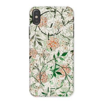 Jasmine - William Morris British Floral Phone Case Iphone x / Matte Floral Patterned Smartphone Case Green Leaves Orange Blossoms William