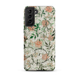 Jasmine - William Morris British Floral Phone Case Samsung Galaxy S21 Plus / Matte Phone Case Delicate Floral Pattern Orange Blossoms Green