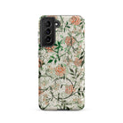Jasmine William Morris British Floral Samsung Case, Galaxy S21 / Matte, Smartphone Case Floral Pattern Light Green Leaves Clusters