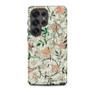 Jasmine William Morris British Floral Samsung Case, Galaxy S25 Ultra / Matte, Smartphone Case Floral Pattern Green Leaves White Flowers