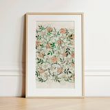 Jasmine - William Morris British Floral Textile Art Print / Canvas, 12x18’’ / 31x46cm / Natural Frame / Matboard, Posters Prints & Visual