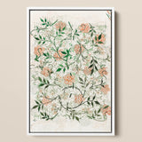 Jasmine - William Morris British Floral Textile Art Print / Canvas, 12x18’’ / 31x46cm / White Frame, Posters Prints & Visual Artwork, Toby