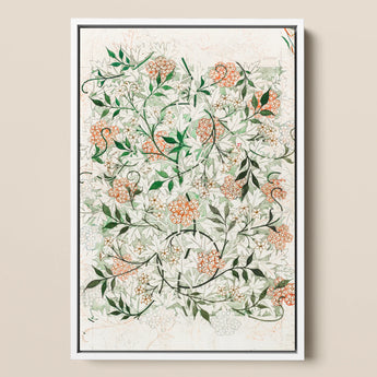 Jasmine - William Morris British Floral Textile Art Print / Canvas, William Morris’s Jasmine, Beguiling Art Print, Botanical Enchantment