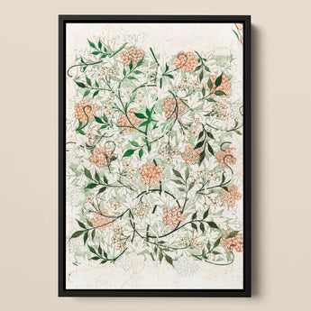 Jasmine - William Morris British Floral Textile Art Print / Canvas, William Morris’s Jasmine, Beguiling Art Print, Botanical Enchantment