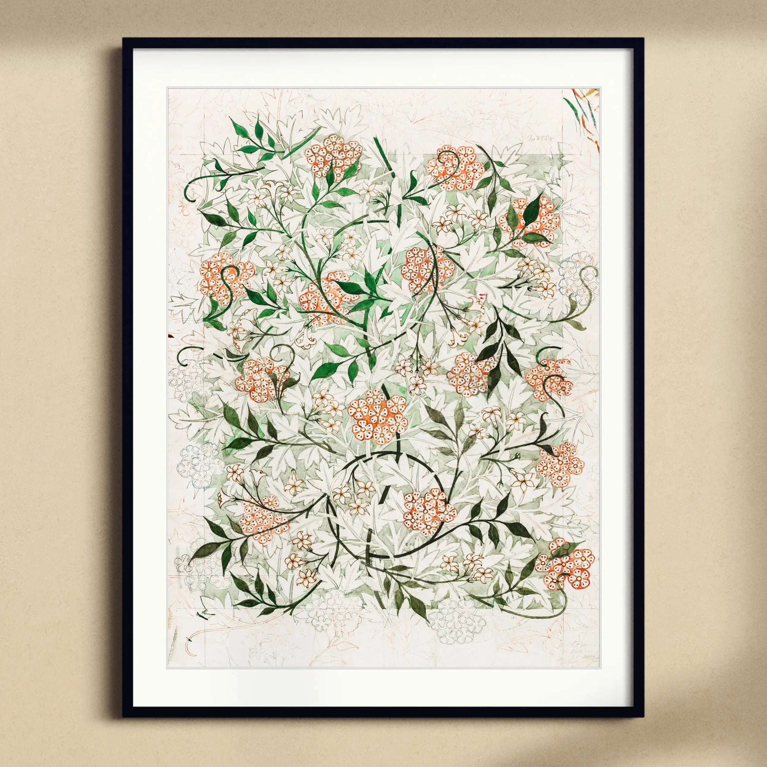 Jasmine - William Morris British Floral Textile Art Print