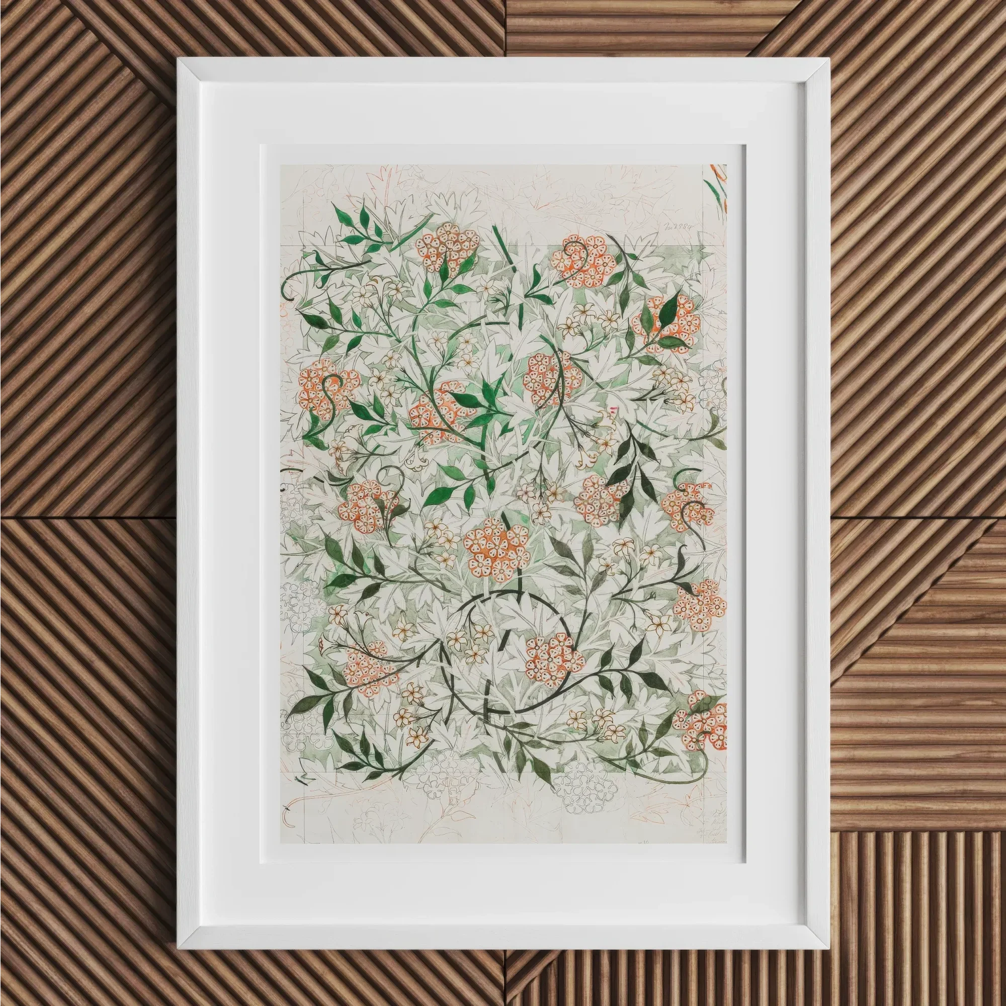 Jasmine - William Morris British Floral Textile Art Print Posters Prints & Visual Artwork