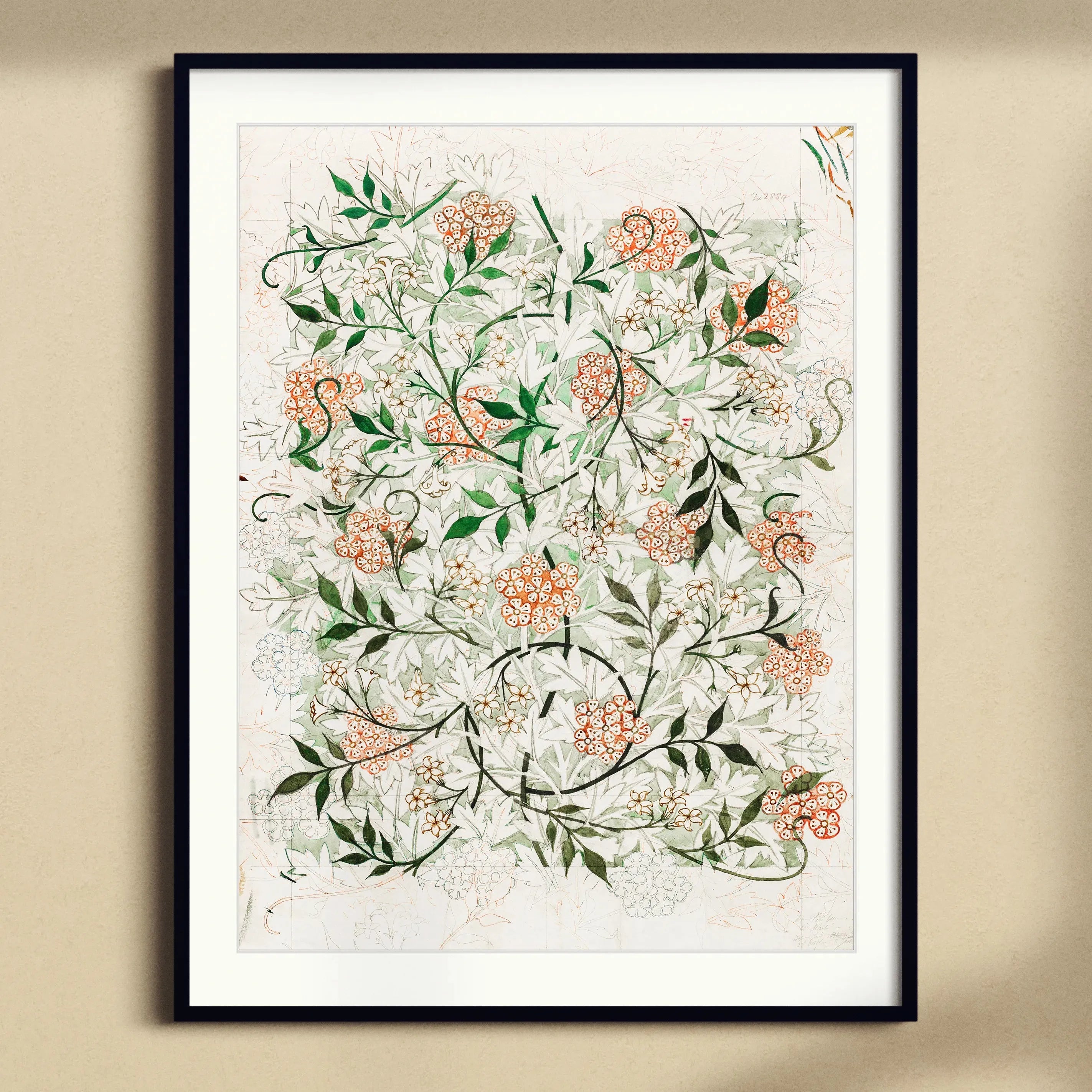 Jasmine - William Morris Framed & Mounted Print - Posters Prints & Visual Artwork - Aesthetic Art