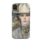 Jasper - Twink Cowboy Art Iphone Case, Xr / Matte, Phone Case Artistic Portrait Person Cowboy Hat Floral-patterned