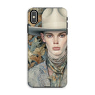 Jasper - Twink Cowboy Art Iphone Case, Xs Max / Matte, Phone Case Artistic Portrait Person White Cowboy Hat